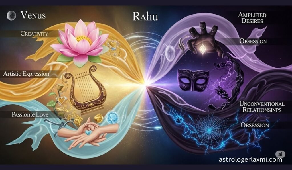 Key Effects of Venus and Rahu Aspect