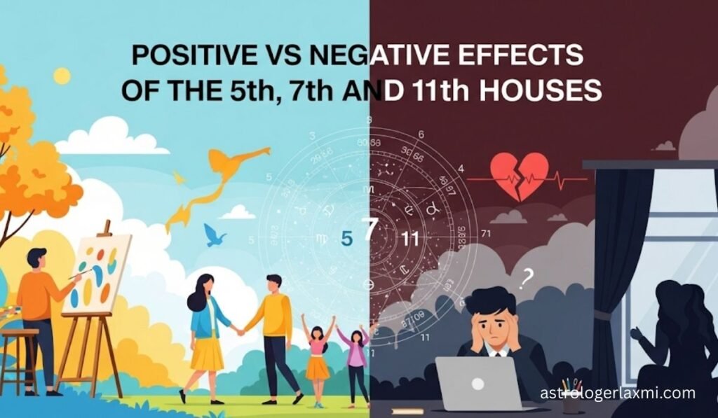 Positive vs Negative Effects of the 5th, 7th, and 11th Houses