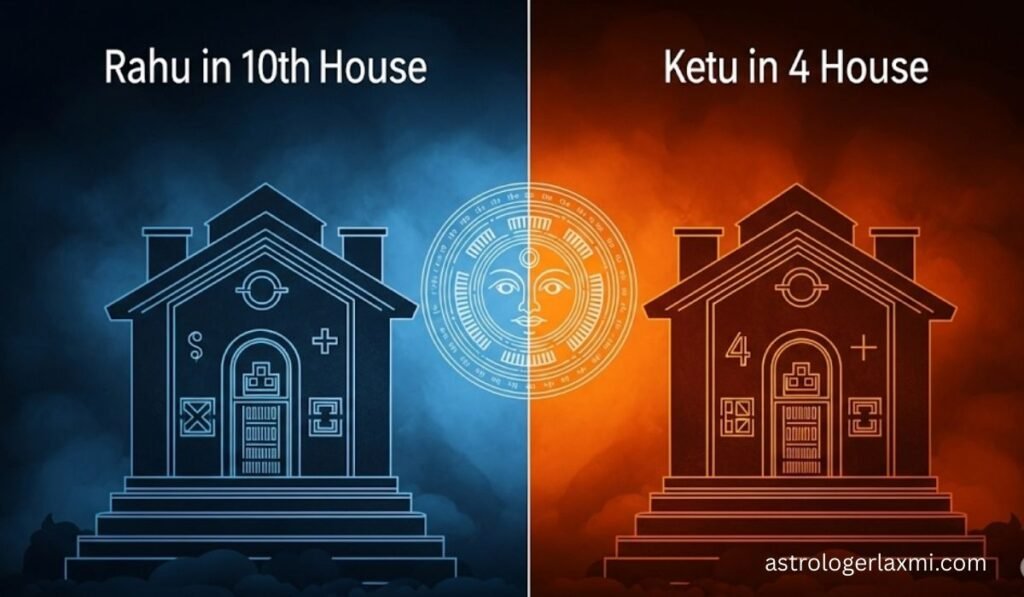 Rahu Ketu in The 4/10 Axis