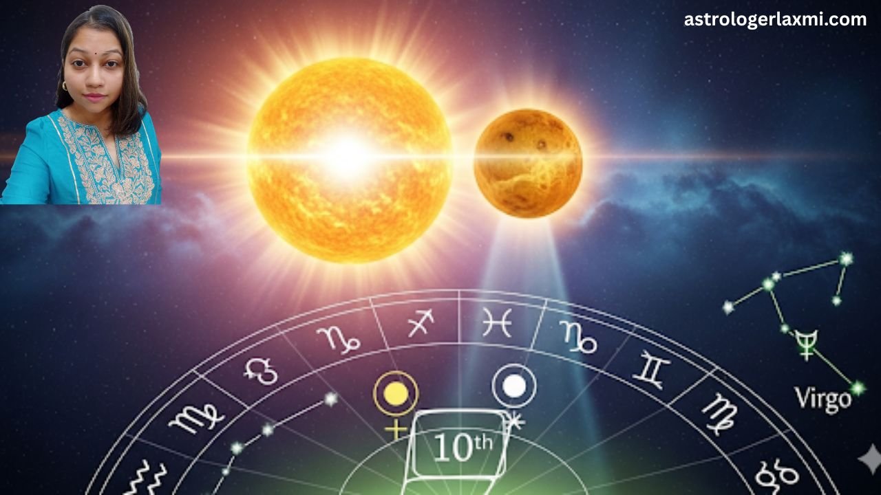 Sun Venus Conjunction in the 10th House for Virgo Ascendant
